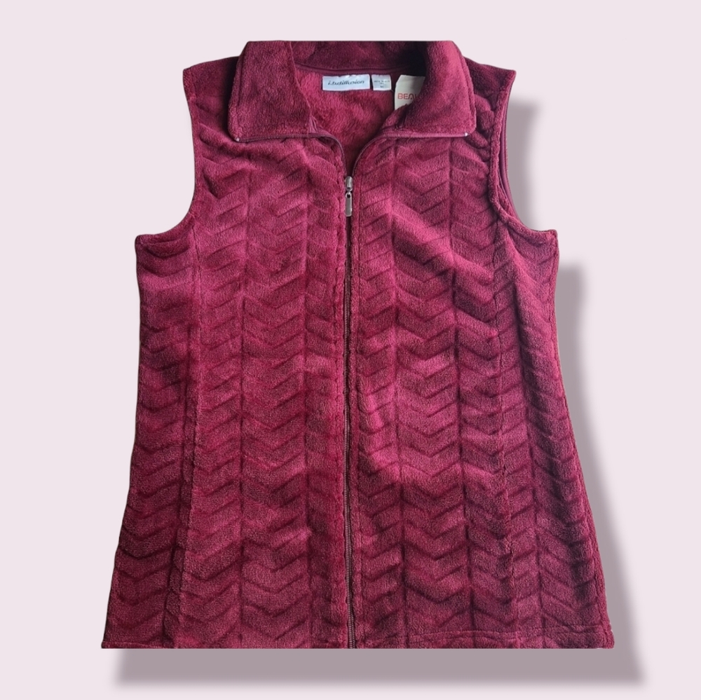 Small I.b.diffusion Womens Fuzzy Vest Purple
